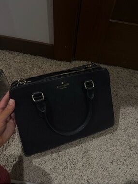 kate spade Black Pebbled Leather Top-Handle Satchel